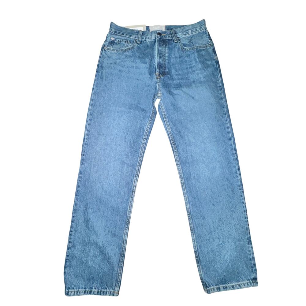 Everlane The Relaxed Straight Leg Jeans Women's Size 26 Reg Blue Button Fly NWT